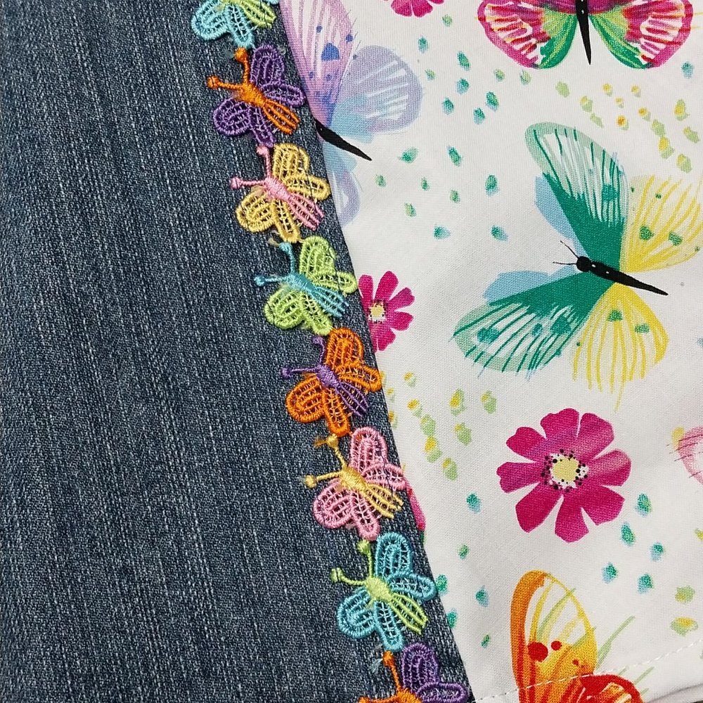 2693 14 Long Old Navy Then Flirt, Upcycled Stretch Bell-Bottoms - Picture 3 of 6